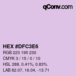 Color code: HEX #DFC3E6 | qconv.com