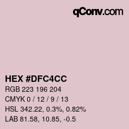 Color code: HEX #DFC4CC | qconv.com