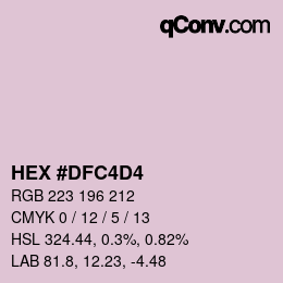 颜色代码: HEX #DFC4D4 | qconv.com