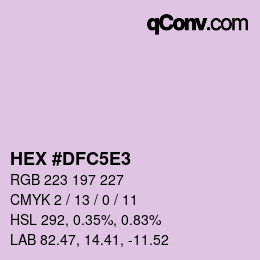 カラーコード: HEX #DFC5E3 | qconv.com