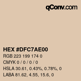 Color code: HEX #DFC7AE00 | qconv.com
