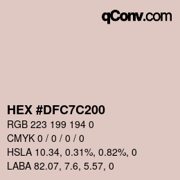 颜色代码: HEX #DFC7C200 | qconv.com