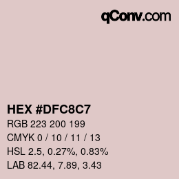 Color code: HEX #DFC8C7 | qconv.com