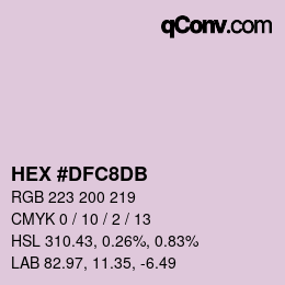 カラーコード: HEX #DFC8DB | qconv.com