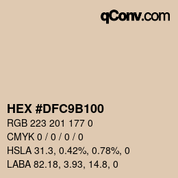 Color code: HEX #DFC9B100 | qconv.com
