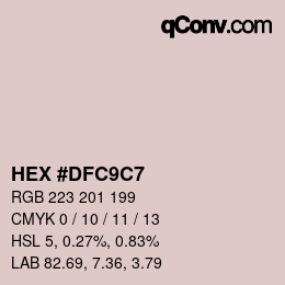 Color code: HEX #DFC9C7 | qconv.com