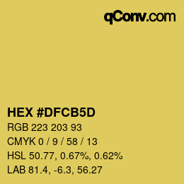 カラーコード: HEX #DFCB5D | qconv.com