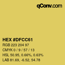 Color code: HEX #DFCC61 | qconv.com