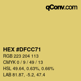 Color code: HEX #DFCC71 | qconv.com