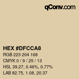 Color code: HEX #DFCCA8 | qconv.com