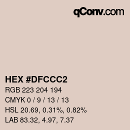 カラーコード: HEX #DFCCC2 | qconv.com