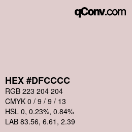 Color code: HEX #DFCCCC | qconv.com