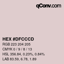 Code couleur: HEX #DFCCCD | qconv.com