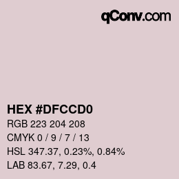 Color code: HEX #DFCCD0 | qconv.com