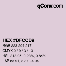 Color code: HEX #DFCCD9 | qconv.com