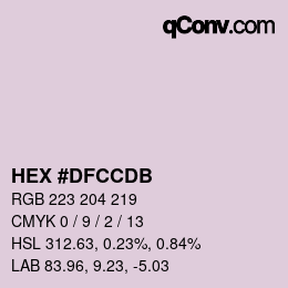 カラーコード: HEX #DFCCDB | qconv.com