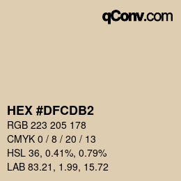 カラーコード: HEX #DFCDB2 | qconv.com