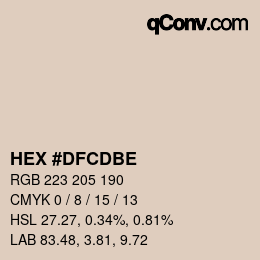 Color code: HEX #DFCDBE | qconv.com