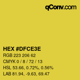 Color code: HEX #DFCE3E | qconv.com