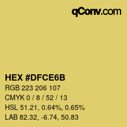 カラーコード: HEX #DFCE6B | qconv.com