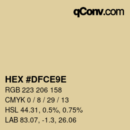 カラーコード: HEX #DFCE9E | qconv.com
