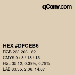 Color code: HEX #DFCEB6 | qconv.com