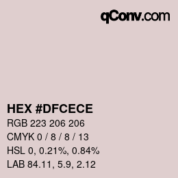 Color code: HEX #DFCECE | qconv.com