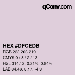 Color code: HEX #DFCEDB | qconv.com