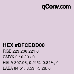 Color code: HEX #DFCEDD00 | qconv.com