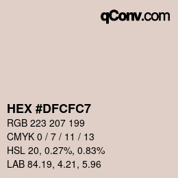 Color code: HEX #DFCFC7 | qconv.com