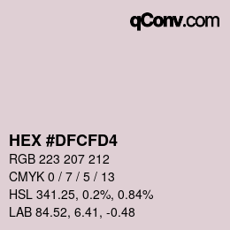 颜色代码: HEX #DFCFD4 | qconv.com