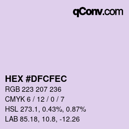 Color code: HEX #DFCFEC | qconv.com