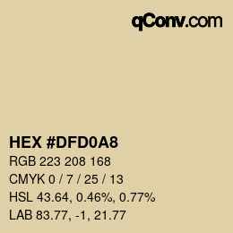 Color code: HEX #DFD0A8 | qconv.com