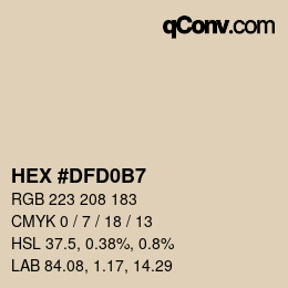 カラーコード: HEX #DFD0B7 | qconv.com