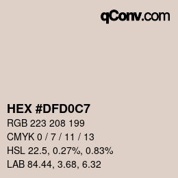 Color code: HEX #DFD0C7 | qconv.com