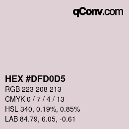 Color code: HEX #DFD0D5 | qconv.com