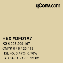 Código de color: HEX #DFD1A7 | qconv.com