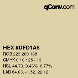カラーコード: HEX #DFD1A8 | qconv.com