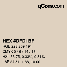 Color code: HEX #DFD1BF | qconv.com
