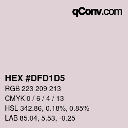 カラーコード: HEX #DFD1D5 | qconv.com