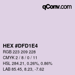 カラーコード: HEX #DFD1E4 | qconv.com