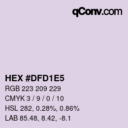 颜色代码: HEX #DFD1E5 | qconv.com