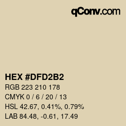 Color code: HEX #DFD2B2 | qconv.com
