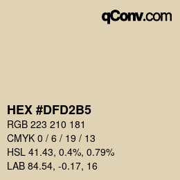 カラーコード: HEX #DFD2B5 | qconv.com