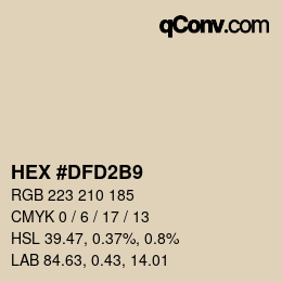 颜色代码: HEX #DFD2B9 | qconv.com