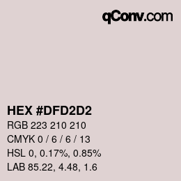 カラーコード: HEX #DFD2D2 | qconv.com