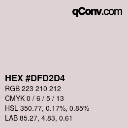 Color code: HEX #DFD2D4 | qconv.com