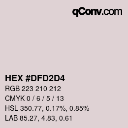 カラーコード: HEX #DFD2D4 | qconv.com