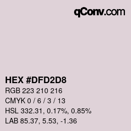 Color code: HEX #DFD2D8 | qconv.com