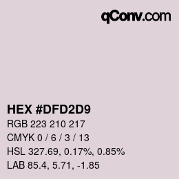 Color code: HEX #DFD2D9 | qconv.com